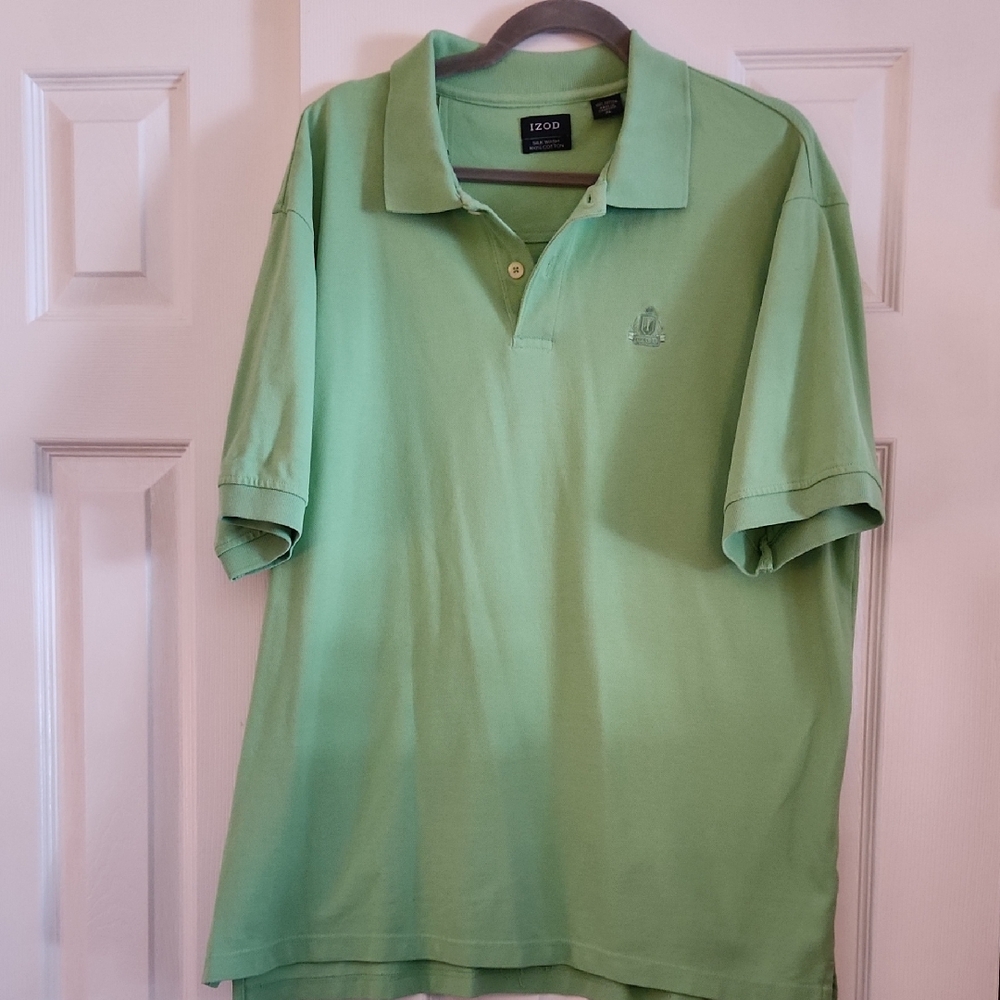 Izod Men's Light Green Polo Shirt